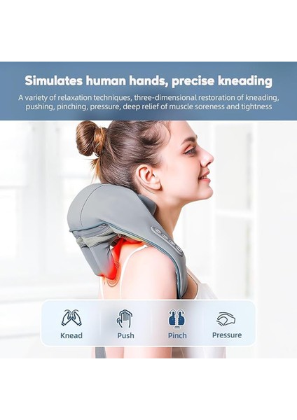 Kablosuz Isıtmalı Boyun ve Omuz Masaj Aleti, Sırt ve Yoğurma Sistemi indirimleri