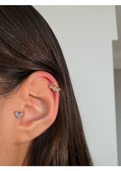Şık Taşlı Cerrahi Çelik Gold Baget Piercing, Zarif Takı Seçeneği fiyatları