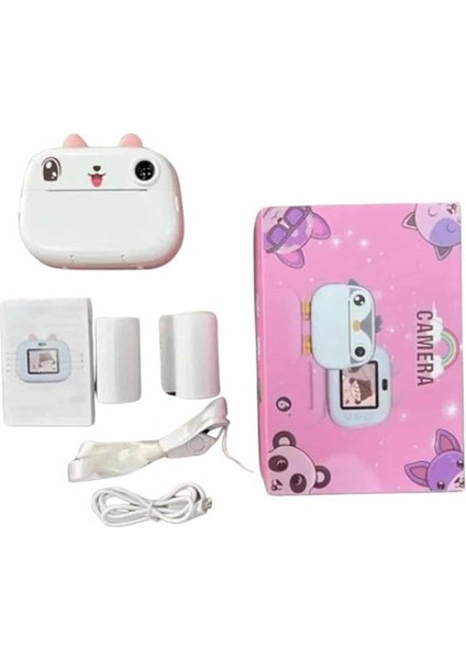 Ds-Derin Dijital Hd Video Kamera Çocuk Fotoğraf Makinesi Anlık Termal Rulo