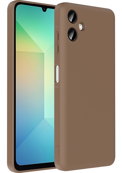 Galaxy A06 Kılıf Kamera Korumalı Kartlık Hazneli Frms Vitra Kapak - Kahverengi