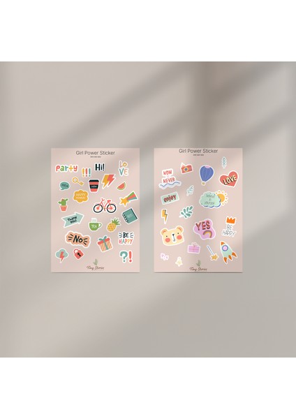 Girl Sticker 6'lı Set - Scrapbook fırsatları