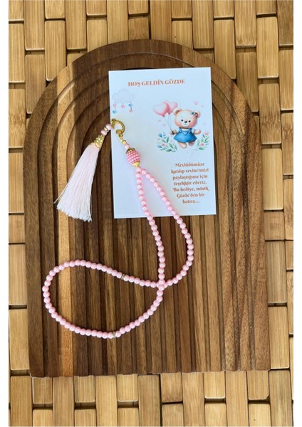 Isme Özel Tespih Hediyelik - 20 Adet - Kız Bebek Mevlüdü, Doğum, Sünnet, Hoşgeldin Bebek
