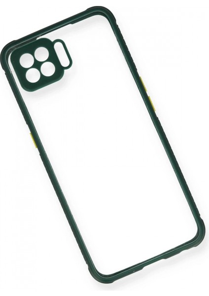 Oppo A73 Kılıf Miami Şeffaf Silikon - Koyu Yeşil modelleri