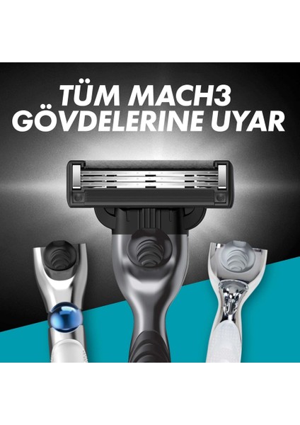 Mach3 Charcoal 2 Makine+ 16 Tıraş Bıçağı + Stand +200 ml Jel +Havlu Seti Hediye modelleri