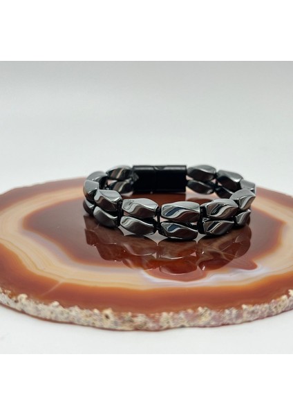Renkli Hematit Doğal Taş Bileklik, Mıknatıslı Kapama, Şık ve Enerjik Tasarım fırsatları