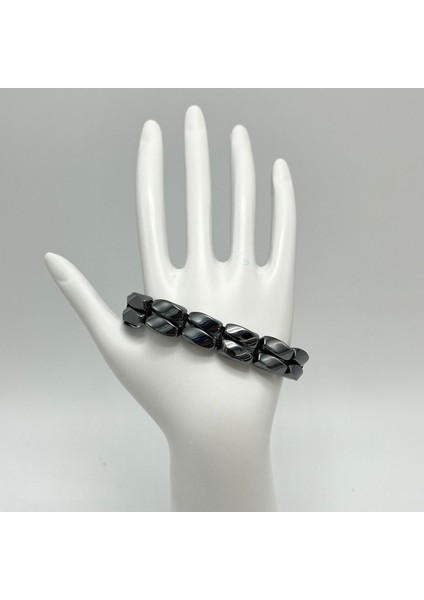 Renkli Hematit Doğal Taş Bileklik, Mıknatıslı Kapama, Şık ve Enerjik Tasarım indirimleri