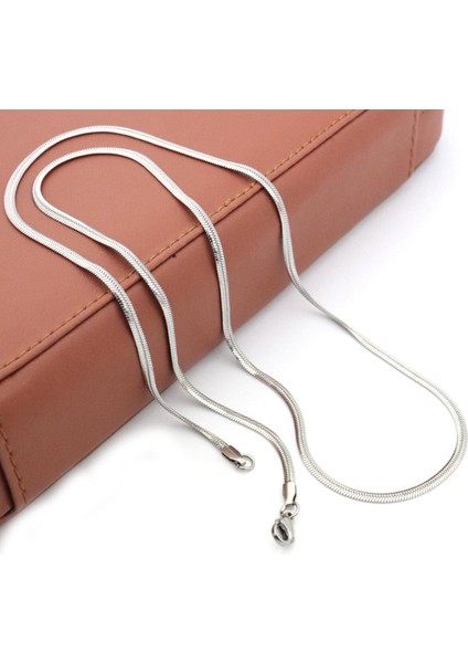 Paslanmaz Çelik Yılan Derisi Model Zincir 60 Cm, Şık ve Dayanıklı Takı Seçeneği