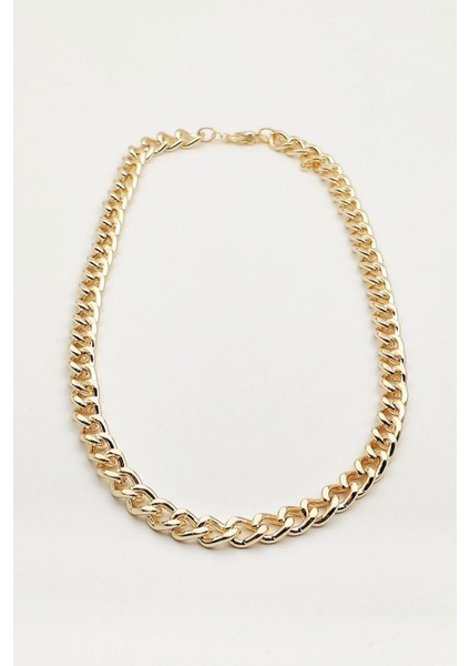 Şık Kalın Zincir Kolye, Zarif Takı, Güzel Tasarım, Günlük ve Özel Günler Için