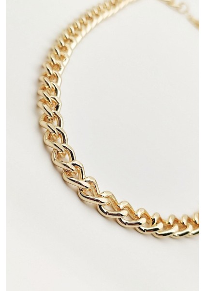 Şık Kalın Zincir Kolye, Zarif Takı, Güzel Tasarım, Günlük ve Özel Günler Için fiyatları