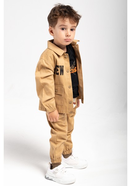 Erkek Çocuk Cool Winter Newyork 3'lü Alt Üst Takım