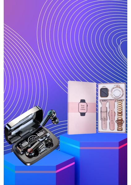 Ds-Derin Dijital Göstergeli Powerbank Bluetooth Kulaklık ve Yeni Nesil Amoled Ekran Akıllı Saat indirimleri