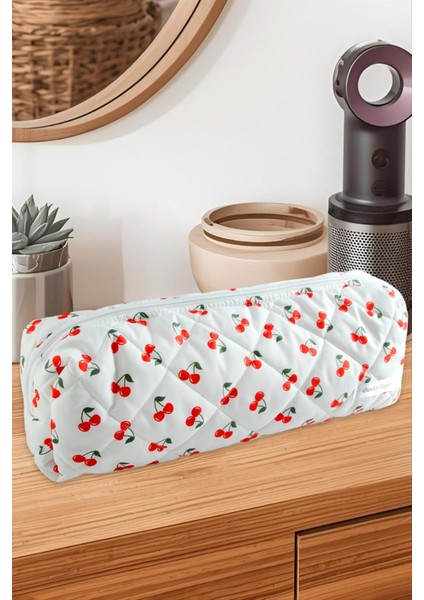 Kiraz Desenli Dy Saç Şekillendirici Çanta modelleri