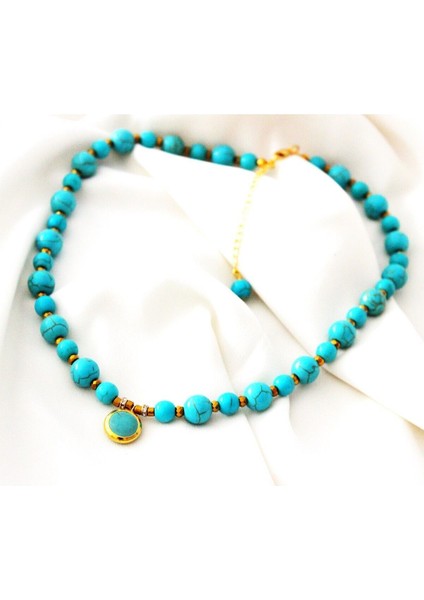 Renkli Doğal Taş Bileklik ve Kolye Takımı Şifa ve Sadakat Için