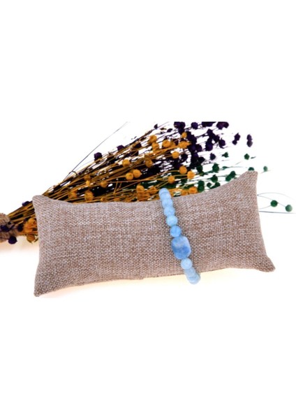 Doğal Aquamarine Taşlı Şık Bileklik, Zarif ve Işıltılı Takı Hediye Seçeneği indirimleri