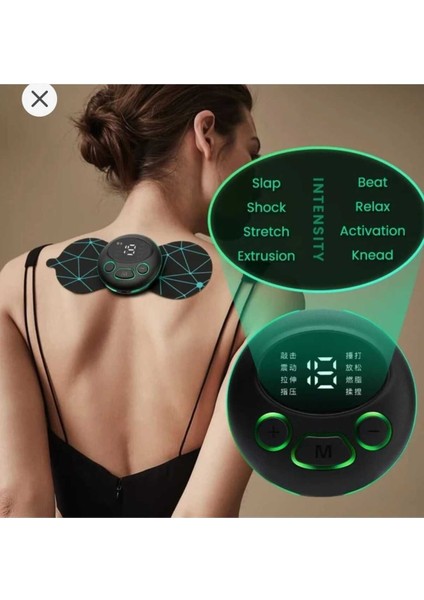 Mini Elektrikli Bölgesel Masaj Cihazı, LCD Ekran, 8 Mod ile Rahatlatıcı Kullanım modelleri