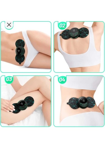 Mini Elektrikli Bölgesel Masaj Cihazı, LCD Ekran, 8 Mod ile Rahatlatıcı Kullanım indirimleri