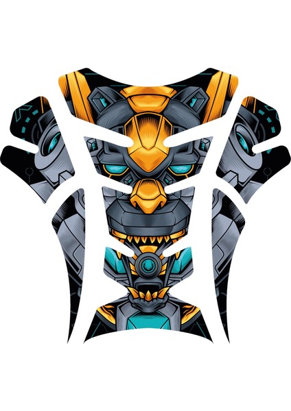 Motor Depo Tank Pad ve Çamurluk Sticker Seti 3 Parça | 3D Kabartmalı Uv Dtf Premium Koruyucu