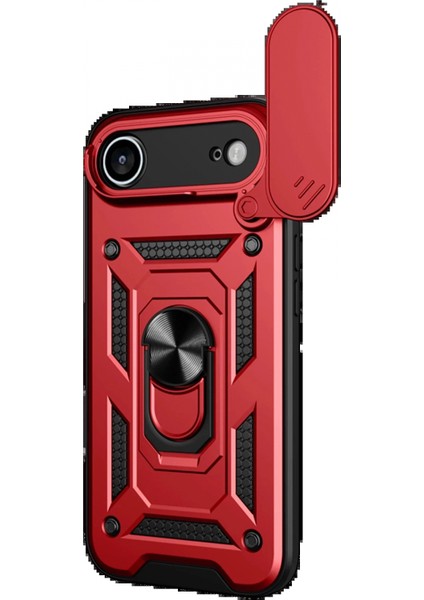 Apple iPhone 17 Air Pars Lens Yüzüklü Silikon - Kırmızı fiyatları