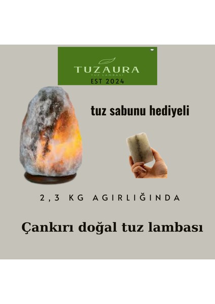 Doğal Çankırı Tuz Lambası, 2,3 Kg, Şık ve Sağlıklı Aydınlatma Seçeneği fiyatları