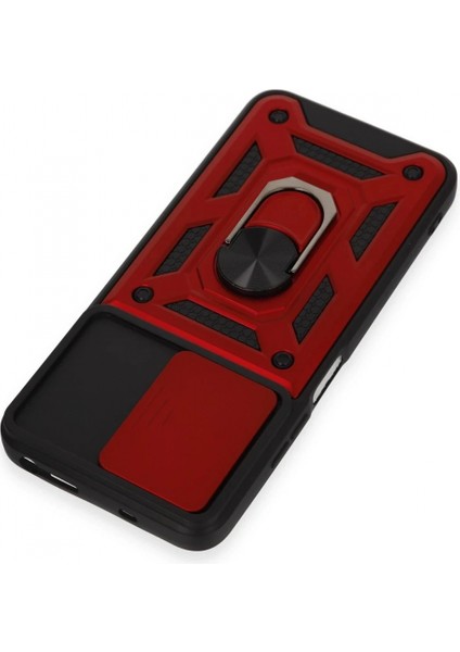 Xiaomi Redmi Note 12S Kılıf Pars Lens Yüzüklü Silikon - Kırmızı fırsatları