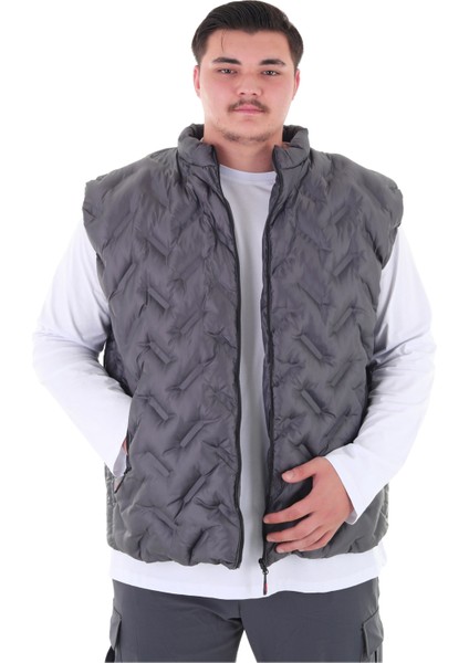 Erkek Büyük Beden 105 KILO-142 Kilo Arası Için Uygun Dik Yaka Dar Kalıp Yelek