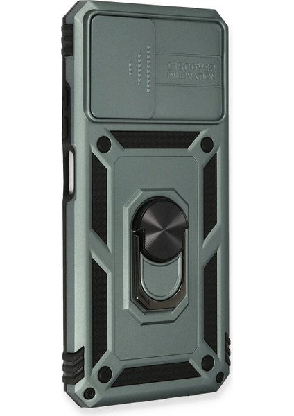 Xiaomi Redmi Note 10 Kılıf Pars Lens Yüzüklü Silikon - Yeşil fiyatları