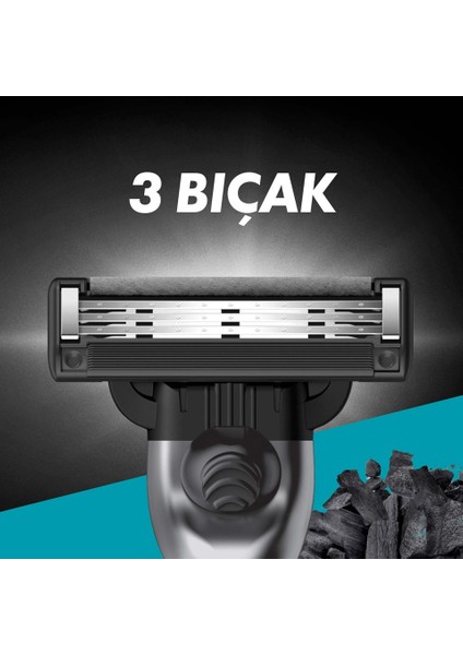 Mach3 Charcoal 2 Makine+ 8 Tıraş Bıçağı + Stand +200 ml Jel +Havlu Seti Hediye modelleri