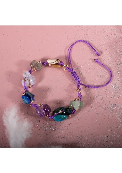 Yay Burcu Doğal Taş Natürel Makrome Bileklik, Çok Renkli ve Şık Tasarım fiyatları