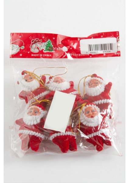 6 Adet Küçük Noel Baba Yılbaşı Ağaç Süsü fiyatları