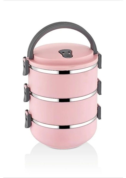 Lunchnest 3 Katlı Yemek Kabı | Sızdırmaz Termolunch Kap | Isıyı Koruyan Taşınabilir Saklama Kabı