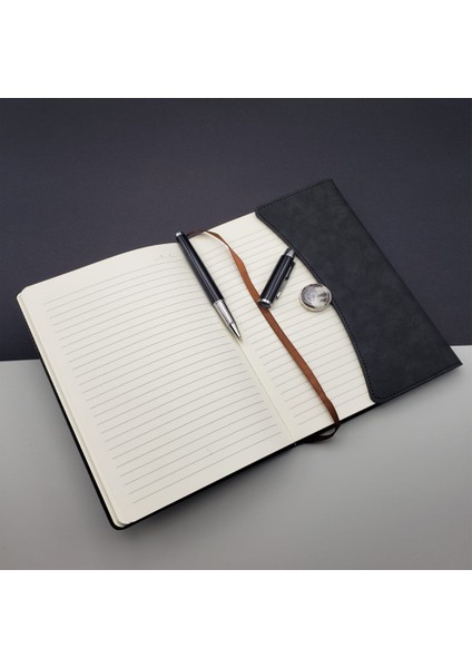 Kişiye Özel Özel Kutulu Deri Defter ve Roller Kalem Seti fiyatları