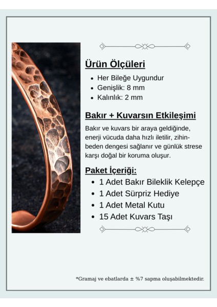 El Işçiliği Bakır Bileklik, Doğal Taşlı, Şık ve Zarif Kadın Erkek Takı fiyatları