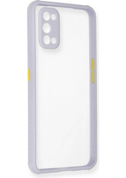 Realme 7 Pro Kılıf Miami Şeffaf Silikon - Lila