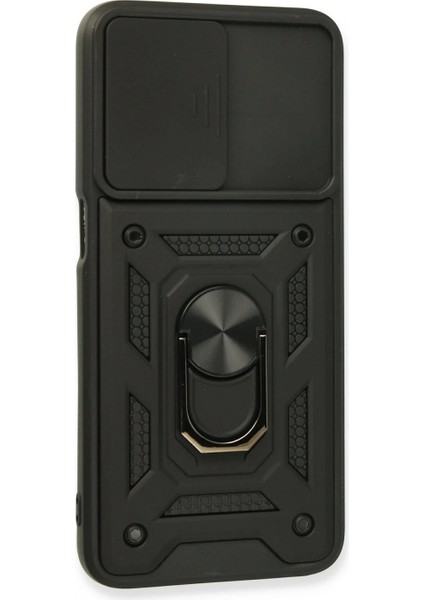 Oppo A16 Kılıf Pars Lens Yüzüklü Silikon - Siyah modelleri