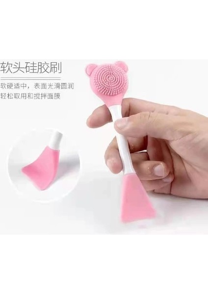 Silikon Yüz Temizleme Fırçası ve Maske Uygulama Spatulası modelleri