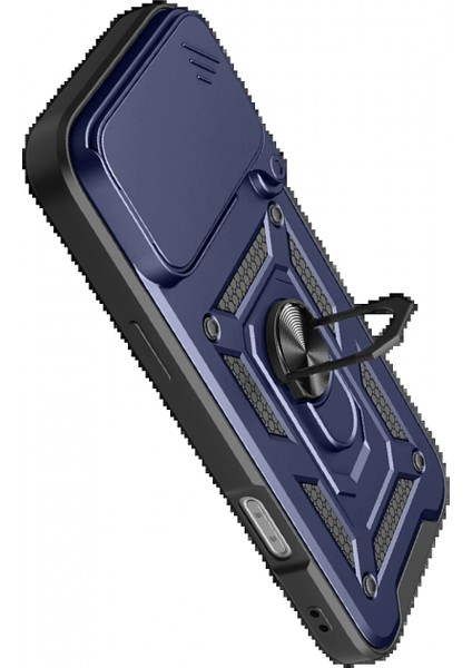 Apple iPhone 17 Pro Max Pars Lens Yüzüklü Silikon - Lacivert modelleri