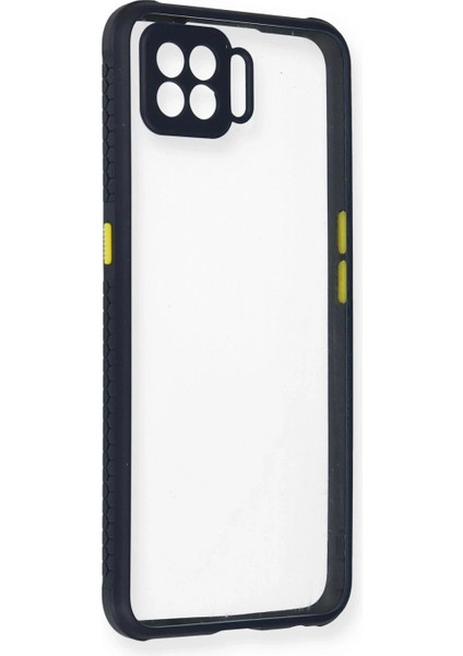 Oppo A73 Kılıf Miami Şeffaf Silikon - Lacivert