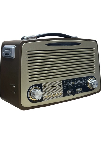 Nostaljik Radyo MD-1700BT Bluetooth'lu Hoparlör USB Tf Sd Aux Fm Destekli Retro Radyo