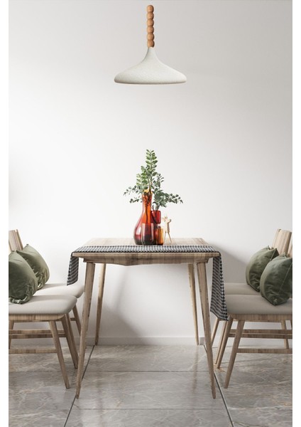 Lacivert Ahşap Boncuklu Tekli Avize, Salon ve Mutfak Için Şık Sarkıt Lamba fiyatları