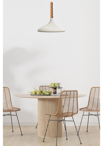 Lacivert Ahşap Boncuklu Tekli Avize, Salon ve Mutfak Için Şık Sarkıt Lamba fırsatları