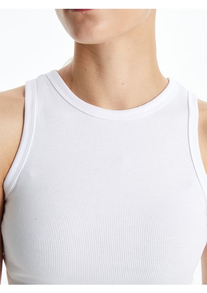Yeni Sezon Bisiklet Yaka Dokulu Kadın Crop modelleri