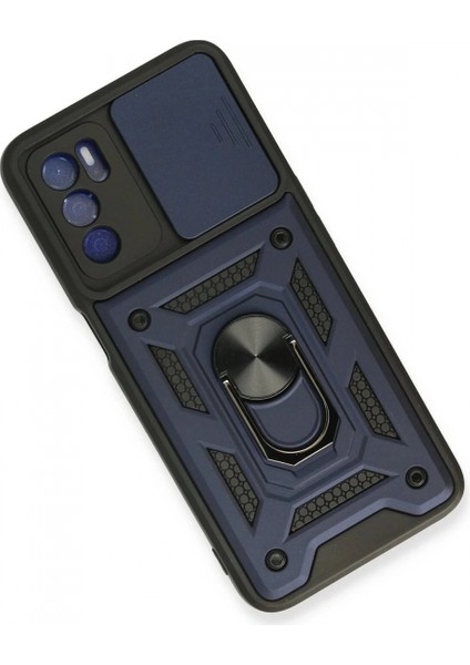 Oppo A16 Kılıf Pars Lens Yüzüklü Silikon - Lacivert fiyatları