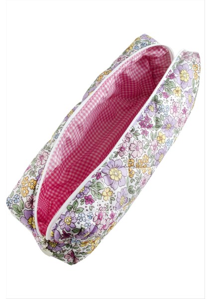 Çiçek Desenli Dy Saç Şekillendirici Çantası