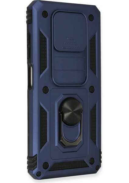 Xiaomi Pocophone X3 Kılıf Pars Lens Yüzüklü Silikon - Lacivert fiyatları