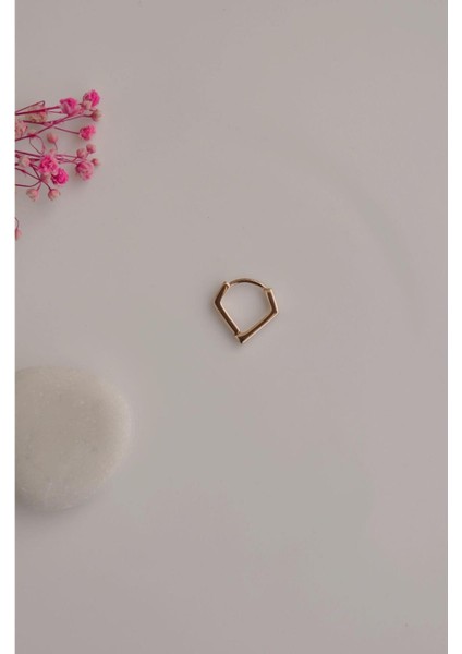 Renkli Üçgen Piercing Tragus Helix Kıkırdak Küpesi, Şık ve Özgün Tasarım modelleri