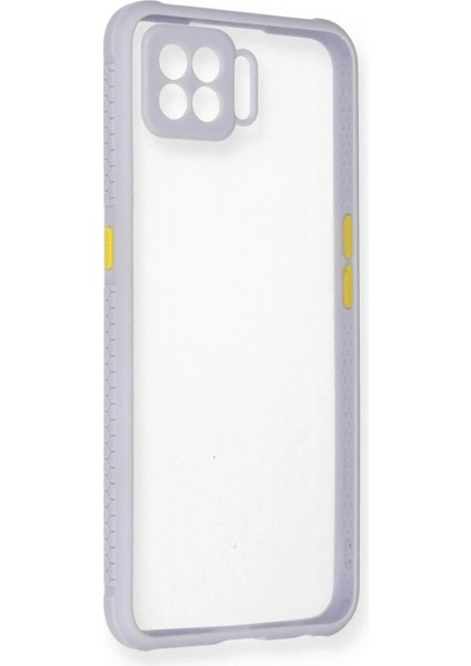 Oppo A73 Kılıf Miami Şeffaf Silikon - Lila