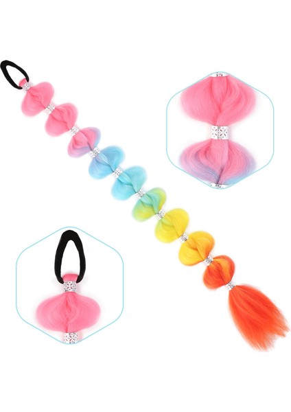 Örgülü Aksesuarlı Lastikli At Kuyruğu - ACM16