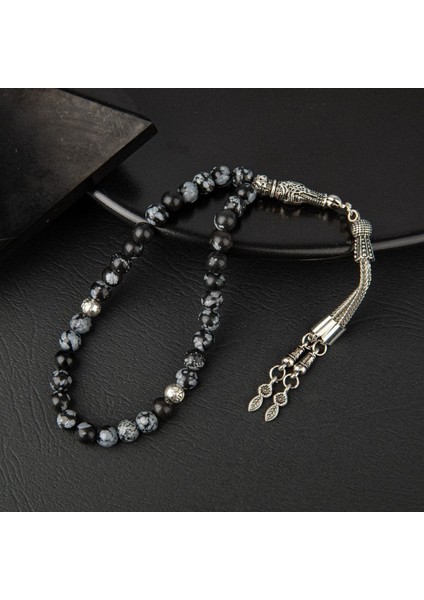 Şık 33’lü 6mm Siyah Doğal Taş Tesbih, Zarif ve Kaliteli Seçim indirimleri