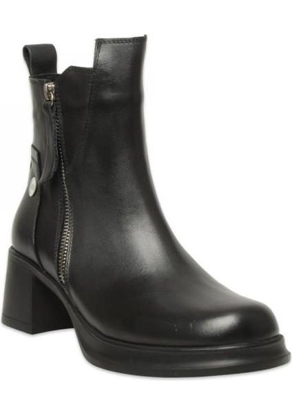 8565 Günlük Topuklu Siyah Kadın Deri Bot fiyatları