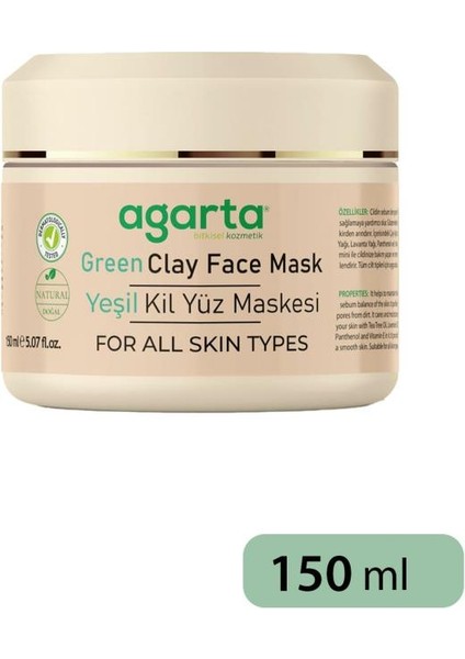 Yeşil Kil Yüz Maskesi 150 ml fırsatları